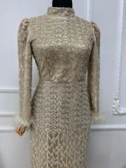 KREM KALEM YAPRAK DESEN (36-38-40)