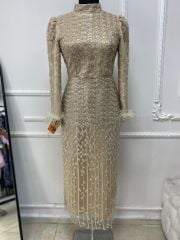 KREM KALEM YAPRAK DESEN (36-38-40)